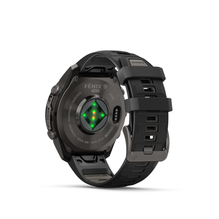 Garmin Fenix 9 Pro inReach carbongrau DLC Titan schwarz / kieselgrau 47 mm
