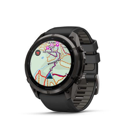 Garmin Fenix 9 Pro inReach carbongrau DLC Titan schwarz / kieselgrau 51 mm