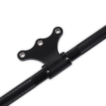 Hammer Lat Bar, black aluminium, triple mount