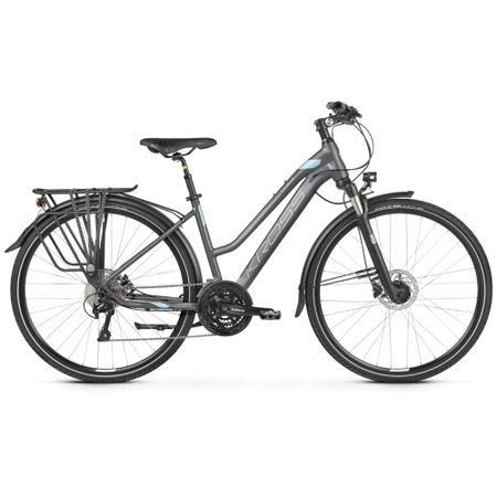 Kross Trans 10.0 28" Graphite-Blau-Silber RH-L