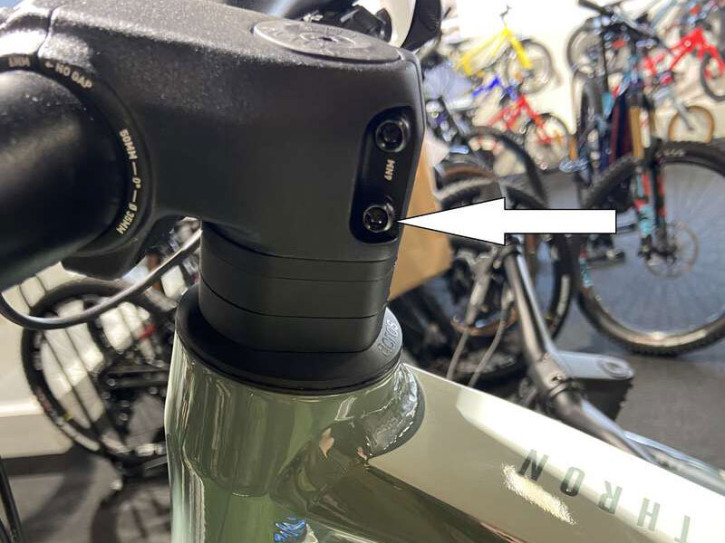 Tighten the stem bolts from the side