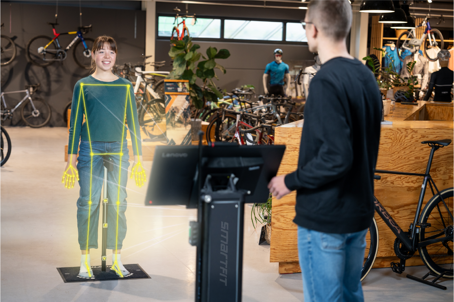 Bodyscanning with the Smartfit Q2 in store